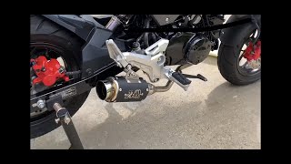 Honda grom ZOOM exhaust sound test [upl. by Leuqim658]