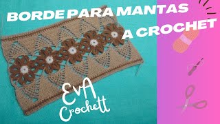 Borde para Mantas a crochet randa [upl. by Sivle]