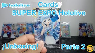 ¡TENGO UN PROBLEMA CON LAS CARTAS  Hololive Cards Super Expo Parte 2  ¡Unboxing en español [upl. by Remat]