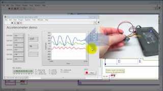 NI myRIO quotAccelerometer demoquot LabVIEW project [upl. by Leumas]