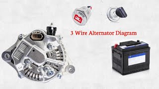 How to Wire 3 Pin Alternator  Car Alternator Wiring Diagram  Denso 12V 180 Amp Alternator Wiring [upl. by Anitnatsnoc446]