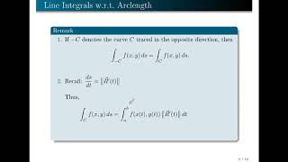 Math 23 Lec 37 Line Integrals of Scalar Fields Part 1 of 3 [upl. by Siddon833]