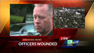 Roseville PD 4 officers shot suspect at large [upl. by Gowrie]