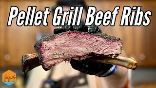 The EASIEST Way to Smoke Beef Ribs on a Pellet Grill [upl. by Salazar]