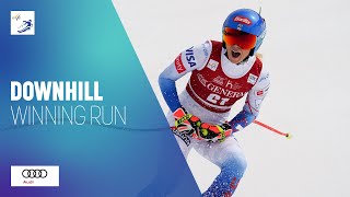 Mikaela Shiffrin USA  Winner  Womens Downhill  CourchevelMeribel  FIS Alpine [upl. by Gregg]