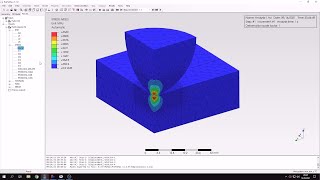 PrePoMax CalculiX FEA  Tutorial 10  Hertz contact [upl. by Aiel]