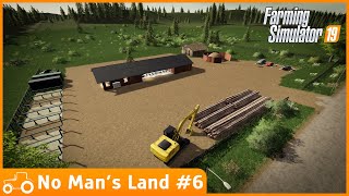 Building A Sawmill  No Mans Land 6 Farming Simulator 19 Timelapse [upl. by Sharp694]