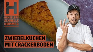 Schnelles Zwiebelkuchen mit Crackerboden Rezept von Steffen Henssler [upl. by Deroo]