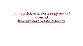 ESC 2024 GUIDELINES ON HYPERTENSION [upl. by Wiedmann]