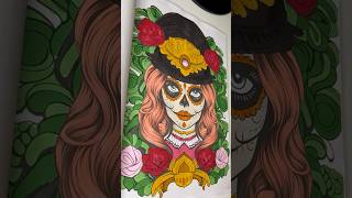 Calaveritas Final Part coloringbook sugarskull coloring diademuertos halloween [upl. by Debby]