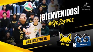 VOLEIBOL FEMENIL  Conf CONADEIP CETYS vs Tec CCM [upl. by Irec]