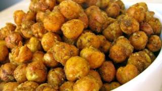 Indian Spiced Roasted Chickpeas Recipe  Quick Easy Delicious [upl. by Kalie]