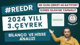 REEDER HİSSESİ NEDEN DÜŞÜYOR HİSSEYİ SATMALI MIYIM 3 ÇEYREK BİLANÇO NASIL GELDİ [upl. by Jerman]