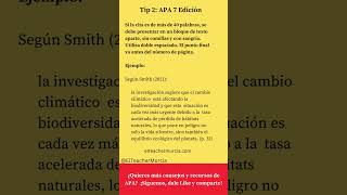 Normas APA 7 Edición Citas de 40 palabras o más ¿CÓMO HACERLO [upl. by Atteniuq]