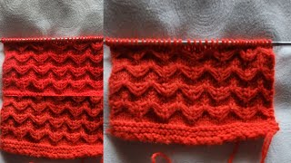 easy sweater knitting pattern for beginners बहुत सुन्दर एक रंग की ऊन से आसान बुनाई डिजाईन। [upl. by Enimzzaj792]