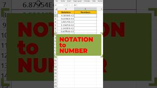 Dont convert notation in Excel 👉Instead use Amazing function 🤩🔥 excelshorts exceltricks excel [upl. by Nbi]