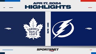 NHL Highlights  Maple Leafs vs Lightning  April 17 2024 [upl. by Etnaud]