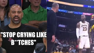 Courtside video reveals what was said between LeBron James and Ime Udoka 🍿 [upl. by Nylahs]