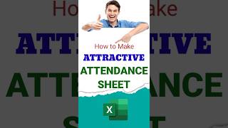 Attractive Attendance sheet in Ms Excel  Attendance Record in Excel smartexcel exceltips [upl. by Ettesus143]