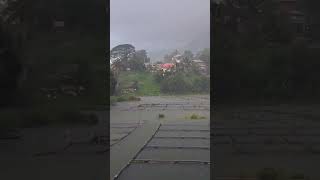 RAIN COVERS MOUNTAIN BEHIND TOLENTO PENSION HOUSE IN LAKE SEBU lakesebu rain tolentopensionhouse [upl. by Inavihs]