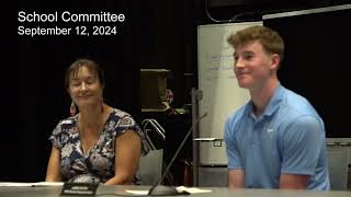 School Committee  September 12 2024 [upl. by Yseulta]