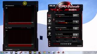 How To Overclock Asus ATI Radeon HD 6670 1GB GDDR5 EAH6670DIS1GD5 [upl. by Adnamar46]