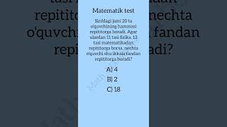 Ikkala fandan repititorga boradiganlar sonini aniqlang [upl. by Nyvets]