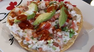 TOSTADAS DE CEVICHE RIQUISIMAS [upl. by Aicxela674]