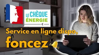 Chèque énergie  Service en ligne dispo foncez [upl. by Elttil]