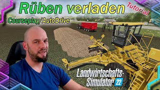 LS22 Rüben verladen Courseplay amp Autodrive Tutorial farmingsimulator22 ls22 fs22 courseplay [upl. by Hoebart]