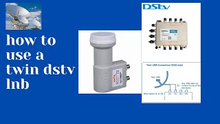 how to use a dstv twin lnbsatellite installation [upl. by Enileuqaj]