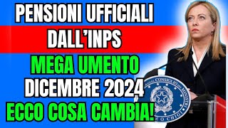 Dicembre da Ricordare Aumenti e Bonus in Arrivo per le Pensioni 💰 Scopri le Sorprese del Cedolino [upl. by Anaud]