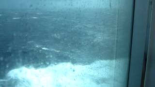 Ship in Storm  Merchant Navy Ship In Monster Waves Storm Force 12 [upl. by Nylecoj]