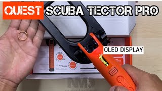 1Minute Quest Scuba Tector Pro Metal Detector Quick Unboxing Review for Beach Diving Detecting [upl. by Baptist477]