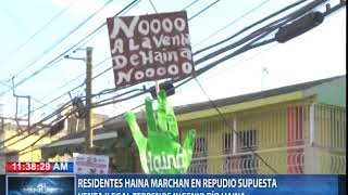 Marchan en repudio a supuesta venta ilegal de terrenos ingenio Río Haina [upl. by Noedig]