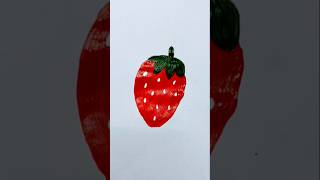 Strawberry Acrylic painting for kids art drawing painting [upl. by Ursa]