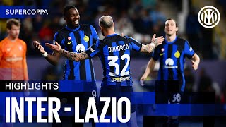 FLYING INTO THE FINAL ✈️🤩  INTER 30 LAZIO  HIGHLIGHTS SUPERCOPPA ITALIANA ⚫🔵🇬🇧 [upl. by Lucic]