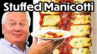 Stuffed Manicotti with HOMEMADE Crêpes AMAZING [upl. by Karmen369]