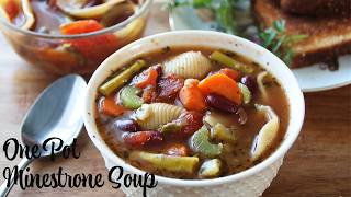 OnePot Minestrone Soup Easy Weeknight Dinner [upl. by Mian]