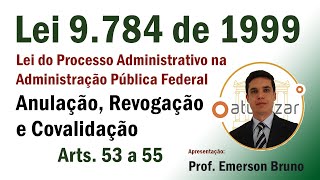 Lei 978499  Arts 53 a 55 Anulação Revogação e Convalidação [upl. by Poll]