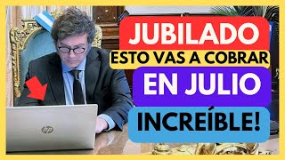 AUMENTO INESPERADO❗️Cuánto COBRO en JULIO 2024 🍀 JUBILADOS y PENSIONADOS de ANSES PNC PUAM ✚ MILEI [upl. by Plossl604]