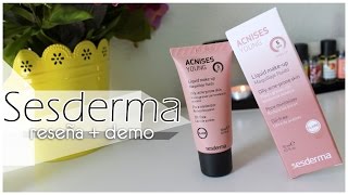 SESDERMA Maquillaje Fluido Acnises Young piel grasa acne rosácea  MaKillArte [upl. by Kevin]