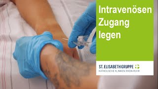 Einen intravenösen Zugang legen  Einblick in die Pflegeausbildung der St Elisabeth Gruppe [upl. by Enimsay492]