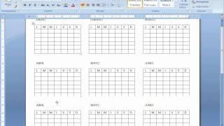 como hacer un calendario en Word 2007 [upl. by Norel]