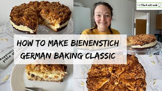 How to make Bienenstich  quotBee Sting Cakequot  German Baking Classic [upl. by Shipley]