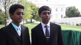 Scripps National Spelling Bee 2014 winners visit White House [upl. by Esile]