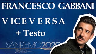 Viceversa  Francesco Gabbani  testo Sanremo 2020 [upl. by Valenta]