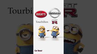 Nissan GTR vs Bugatti Tourbillon minions style tiktok funny gtr bugatti car asmr fyp beast [upl. by Asillim]