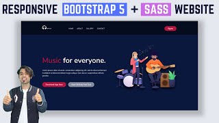 🔴 Create Responsive Animated Website Using Bootstrap 5 and SASS in Hindi in 2020 [upl. by Macmahon]