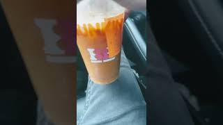 Odis Milk Reviews Dunkin Donuts Cookie Butter Cold Brew foodie [upl. by Quiteria]